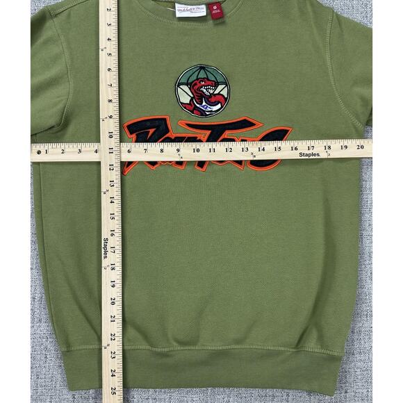 Toronto Raptors Sweatshirt Mens Small Green NBA Basketball Mitchell & Ness - Picture 3 of 14